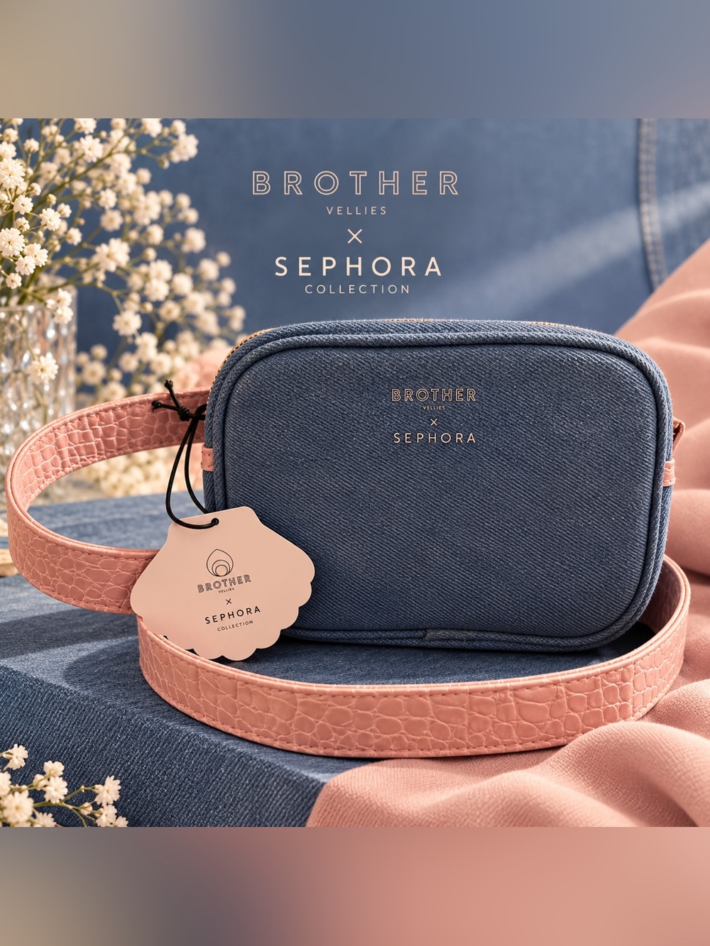 NWT Brother Veilles x Sephora Collection Denim Belt Bag